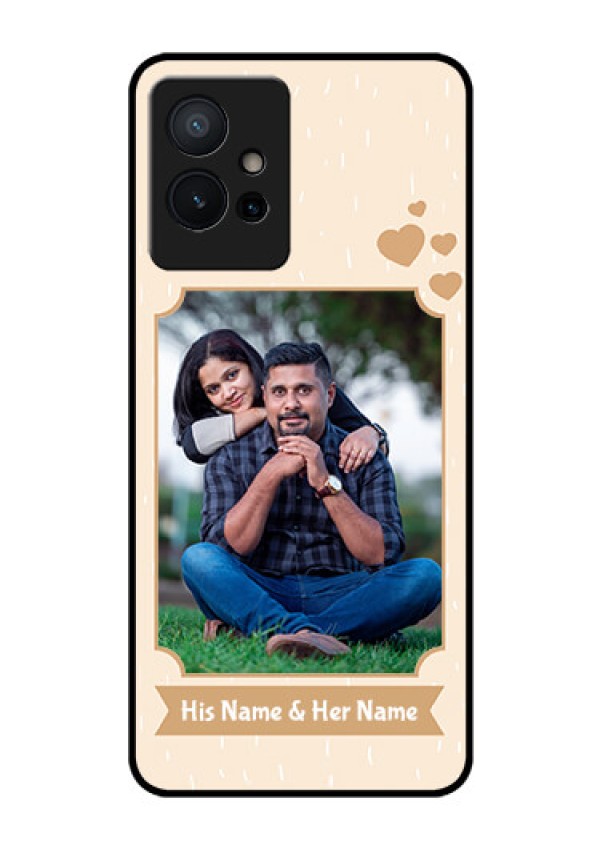 Vivo T1 5G Custom Glass Phone Case - with confetti love design