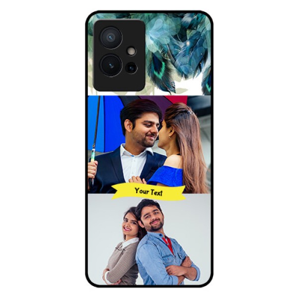 Vivo T1 5G Personalized Glass Phone Case - Image with Boho Peacock Feather Design Vivo T1 5G Personalized Glass Phone Case - Image with Boho Peacock Feather Design