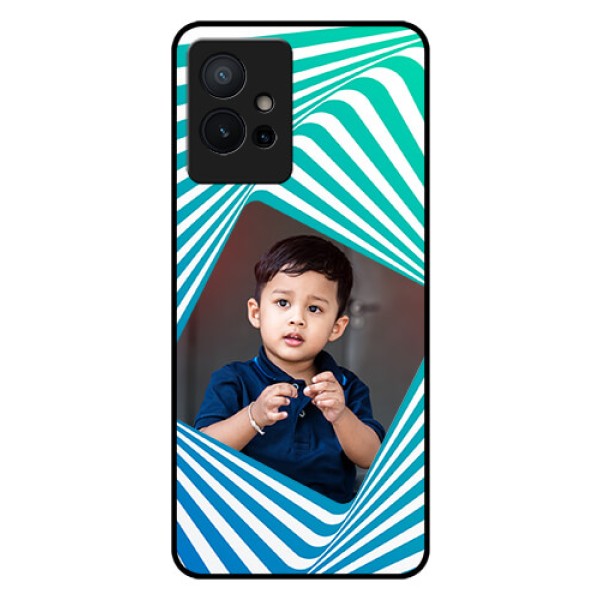 Vivo T1 5G Personalized Glass Phone Case - Abstract Spiral Design