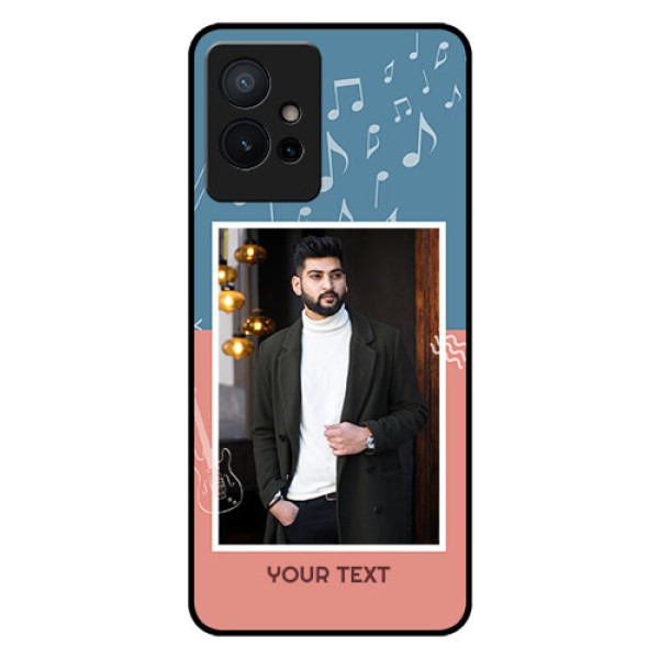 Vivo T1 5G Photo Printing on Glass Case - with Color Musical Note Design Vivo T1 5G Photo Printing on Glass Case - with Color Musical Note Design