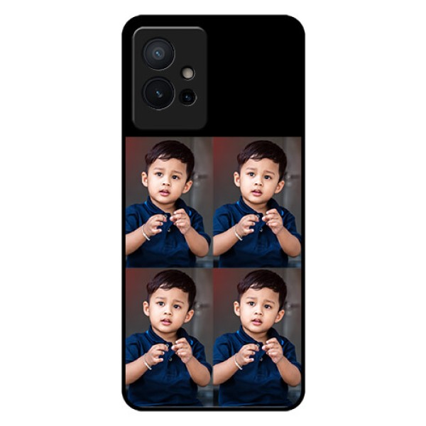 Vivo T1 5G 4 Image Holder on Glass Mobile Cover