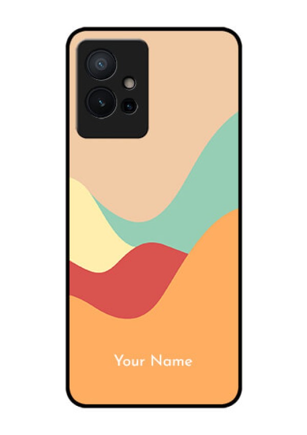 Vivo T1 5G Personalized Glass Phone Case - Ocean Waves Multi-colour Design