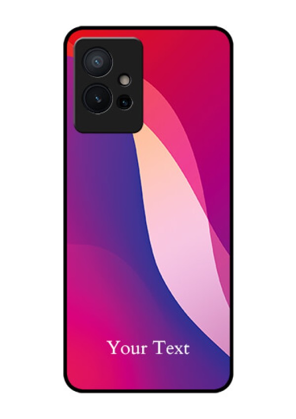 Vivo T1 5G Personalized Glass Phone Case - Digital abstract Overlap Design