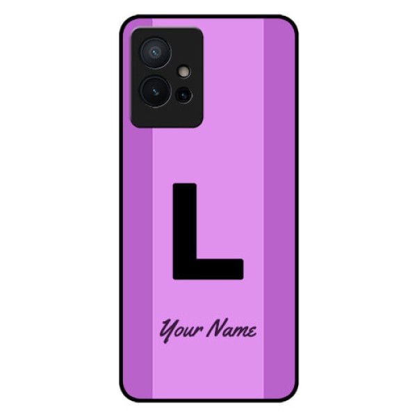 Vivo T1 5G Custom Glass Phone Case - Tricolor custom text Design