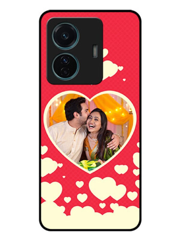 Custom Vivo T1 Pro 5G Custom Glass Mobile Case - Love Symbols Phone Cover Design
