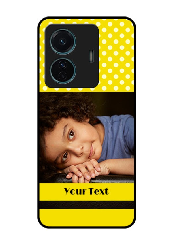 Vivo T1 Pro 5G Custom Glass Phone Case - Bright Yellow Case Design