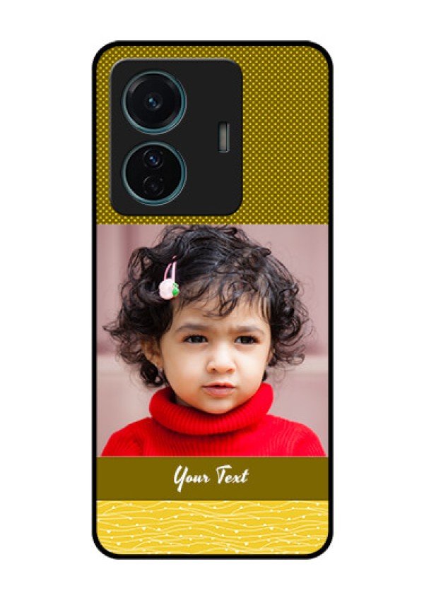 Vivo T1 Pro 5G Custom Glass Phone Case - Simple Green Color Design