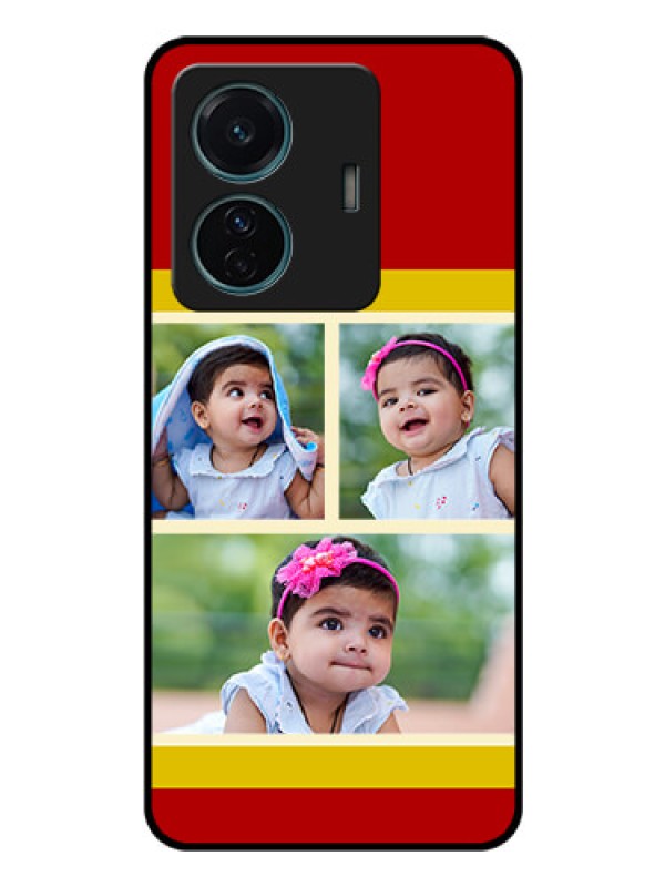 Custom Vivo T1 Pro 5G Custom Glass Mobile Case - Multiple Pic Upload Design