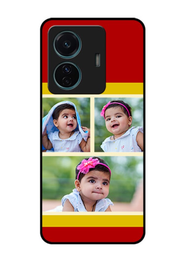 Vivo T1 Pro 5G Custom Glass Mobile Case - Multiple Pic Upload Design