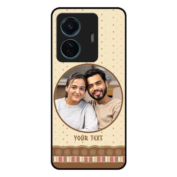 Vivo T1 Pro 5G Custom Glass Mobile Case - Brown Dotted Mobile Case Design Vivo T1 Pro 5G Custom Glass Mobile Case - Brown Dotted Mobile Case Design