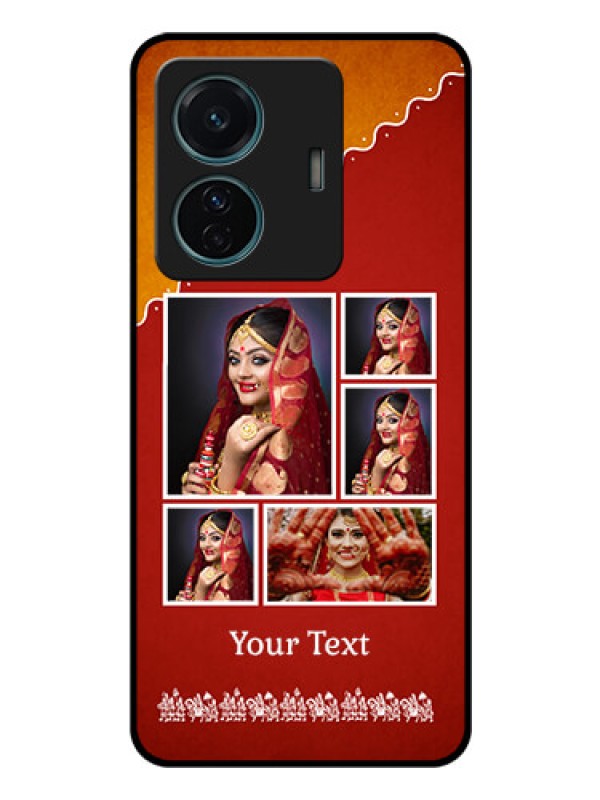 Custom Vivo T1 Pro 5G Personalized Glass Phone Case - Wedding Pic Upload Design