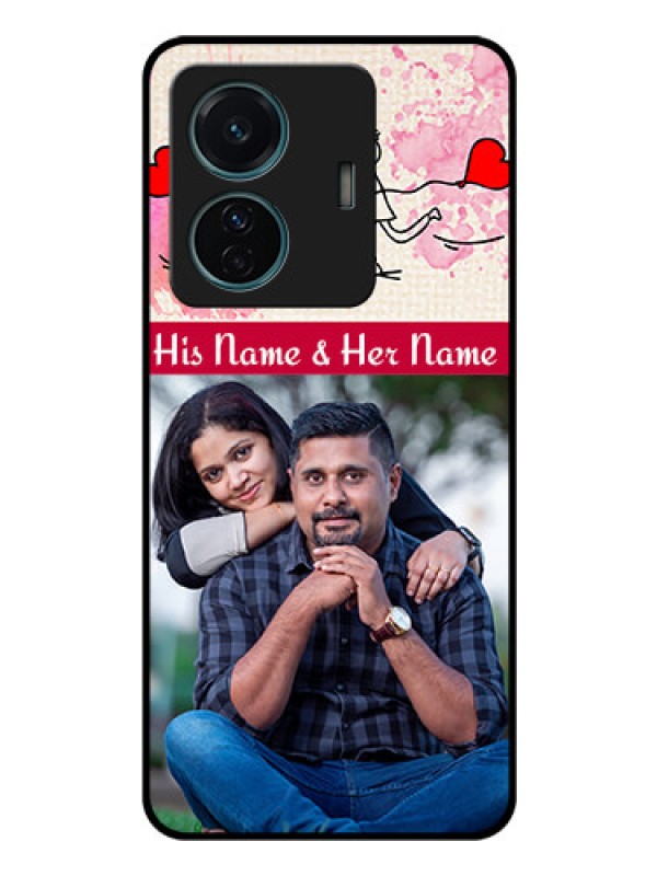 Custom Vivo T1 Pro 5G Photo Printing on Glass Case - You and Me Case Design