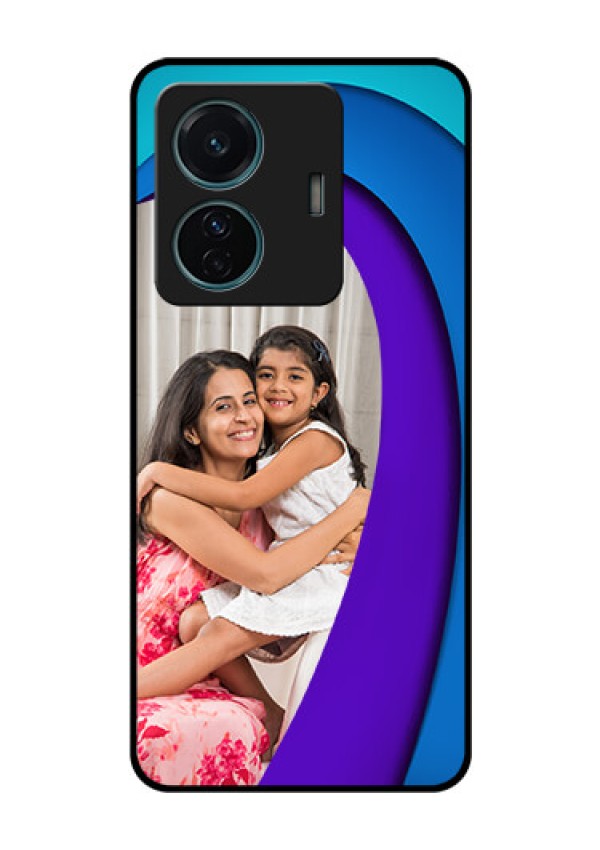 Vivo T1 Pro 5G Photo Printing on Glass Case - Simple Pattern Design