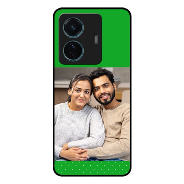 Vivo T1 Pro 5G Personalized Glass Phone Case - Green Pattern Design Vivo T1 Pro 5G Personalized Glass Phone Case - Green Pattern Design