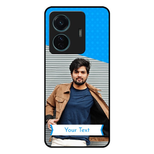 Vivo T1 Pro 5G Photo Printing on Glass Case - Simple Blue Color Design Vivo T1 Pro 5G Photo Printing on Glass Case - Simple Blue Color Design