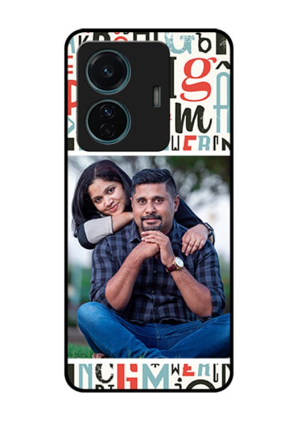 Vivo T1 Pro 5G Personalized Glass Phone Case - Alphabet Design