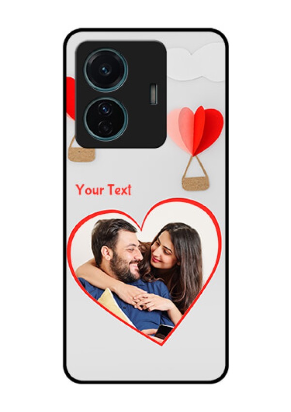 Vivo T1 Pro 5G Custom Glass Mobile Case - Parachute Love Design