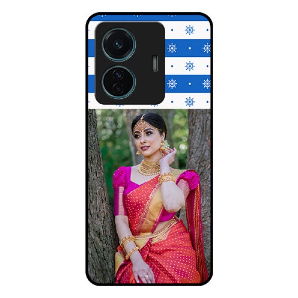 Vivo T1 Pro 5G Photo Printing on Glass Case - Snow Pattern Design