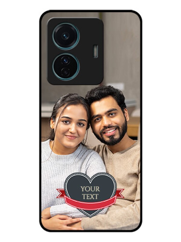 Custom Vivo T1 Pro 5G Custom Glass Phone Case - Just Married Couple Design