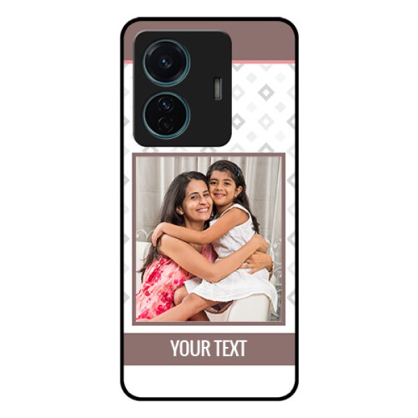 Vivo T1 Pro 5G Photo Printing on Glass Case - Simple Diamond Design Vivo T1 Pro 5G Photo Printing on Glass Case - Simple Diamond Design