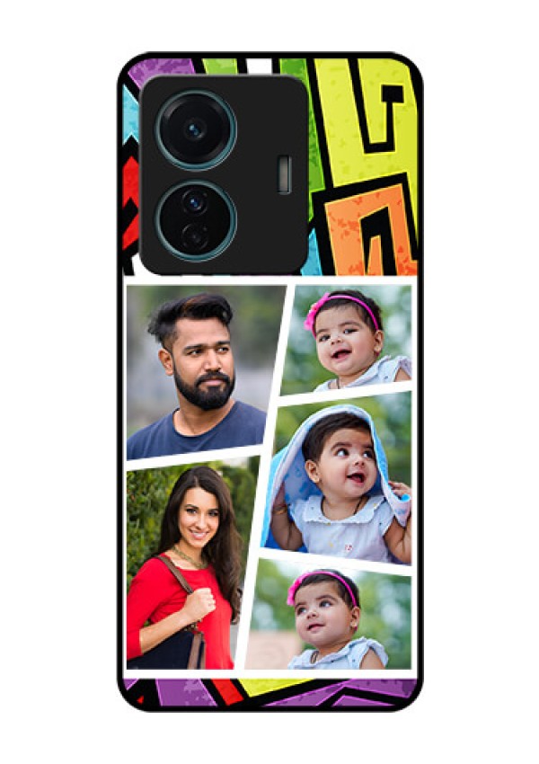 Vivo T1 Pro 5G Custom Glass Phone Case - Graffiti pattern Design