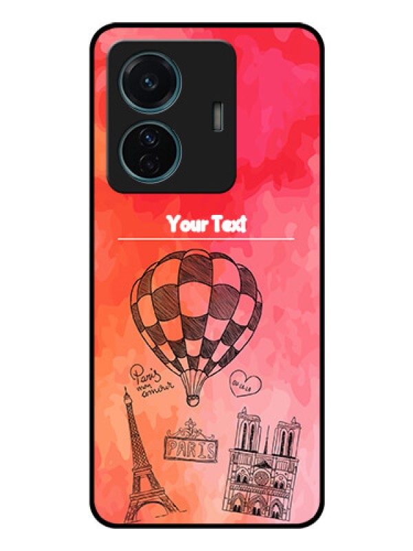 Custom Vivo T1 Pro 5G Custom Glass Phone Case - Paris Theme Design
