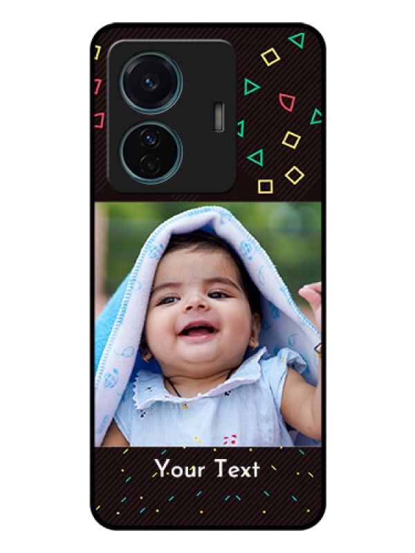 Custom Vivo T1 Pro 5G Custom Glass Phone Case - with confetti birthday design