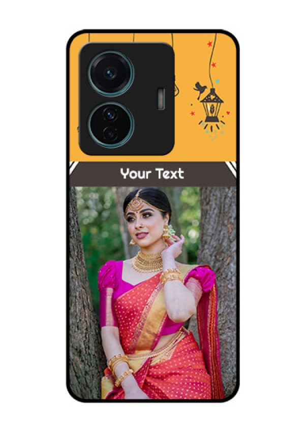 Vivo T1 Pro 5G Custom Glass Mobile Case - with Family Picture and Icons
