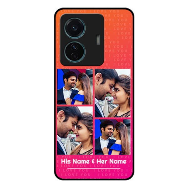 Vivo T1 Pro 5G Custom Glass Phone Case - I Love You Pink Design Vivo T1 Pro 5G Custom Glass Phone Case - I Love You Pink Design