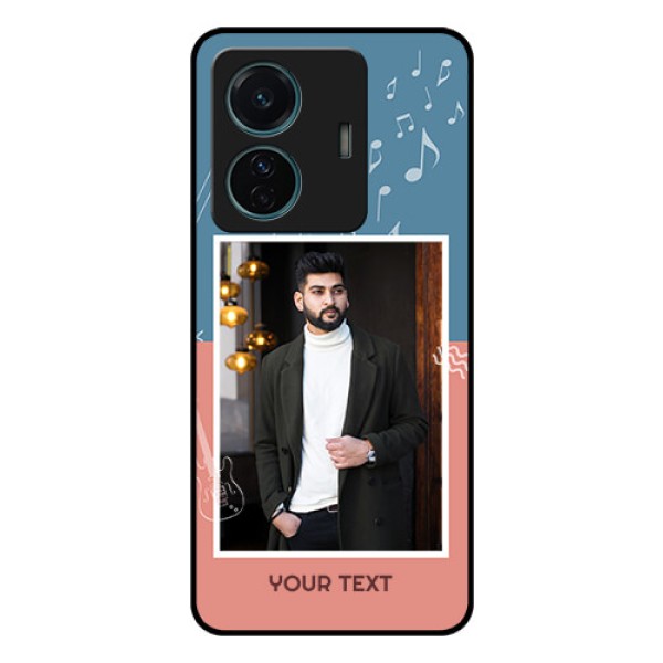 Vivo T1 Pro 5G Photo Printing on Glass Case - with Color Musical Note Design Vivo T1 Pro 5G Photo Printing on Glass Case - with Color Musical Note Design