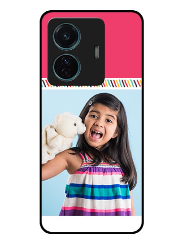 Custom Vivo T1 Pro 5G Personalized Glass Phone Case - Line art design