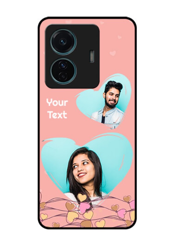 Vivo T1 Pro 5G Custom Glass Mobile Case - Love Doodle Design