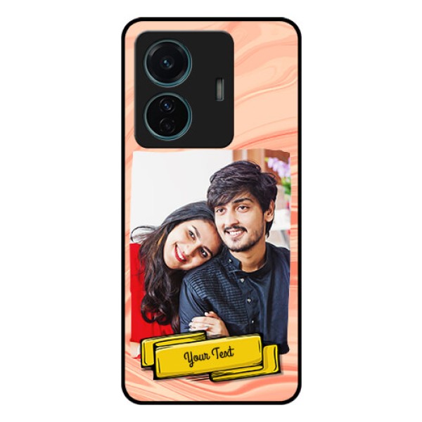 Vivo T1 Pro 5G Personalized Glass Phone Case - Marble Texture Design