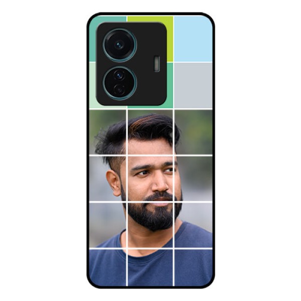 Vivo T1 Pro 5G Photo Printing on Glass Case - with white box pattern Vivo T1 Pro 5G Photo Printing on Glass Case - with white box pattern