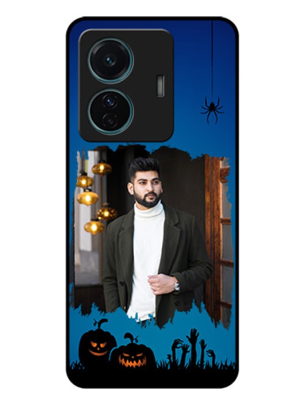 Custom Vivo T1 Pro 5G Photo Printing on Glass Case - with pro Halloween design