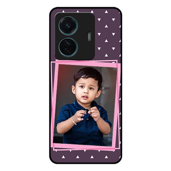 Vivo T1 Pro 5G Custom Glass Mobile Case - Triangle Pattern Dotted Design Vivo T1 Pro 5G Custom Glass Mobile Case - Triangle Pattern Dotted Design