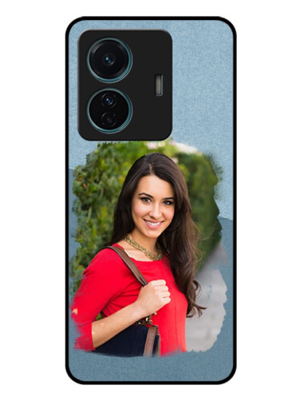 Custom Vivo T1 Pro 5G Custom Glass Mobile Case - Grunge Line Art Design