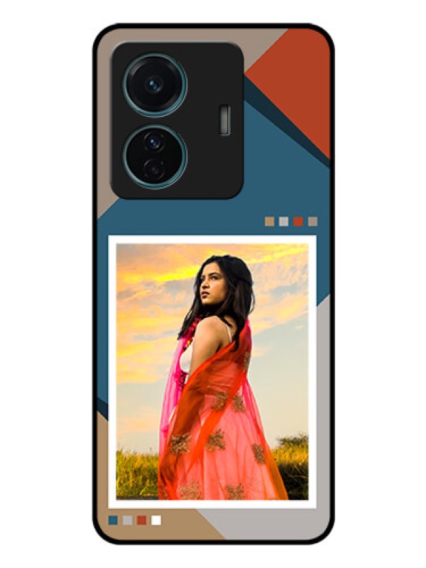 Custom Vivo T1 Pro 5G Personalized Glass Phone Case - Retro color pallet Design