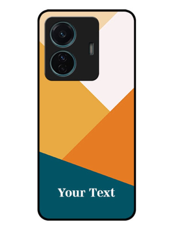 Custom Vivo T1 Pro 5G Personalized Glass Phone Case - Stacked Multi-colour Design
