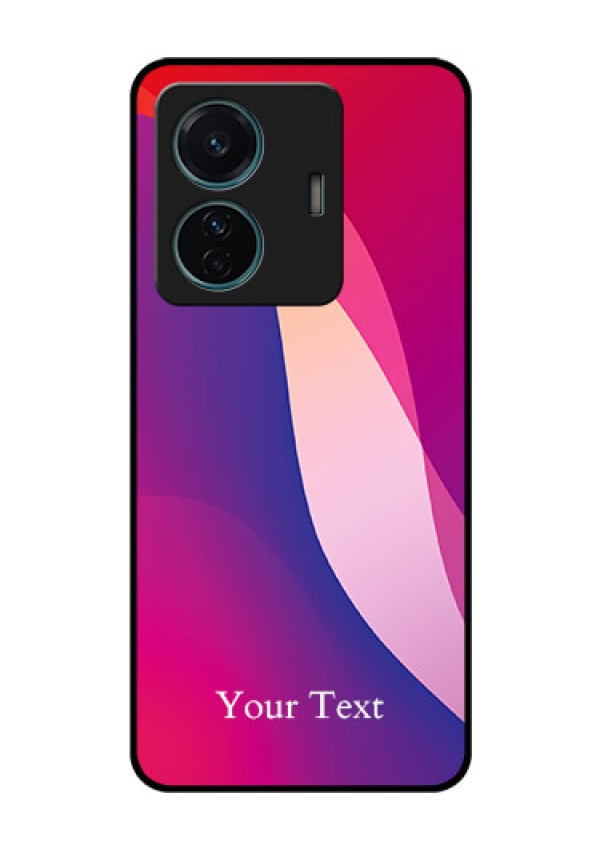 Vivo T1 Pro 5G Personalized Glass Phone Case - Digital abstract Overlap Design