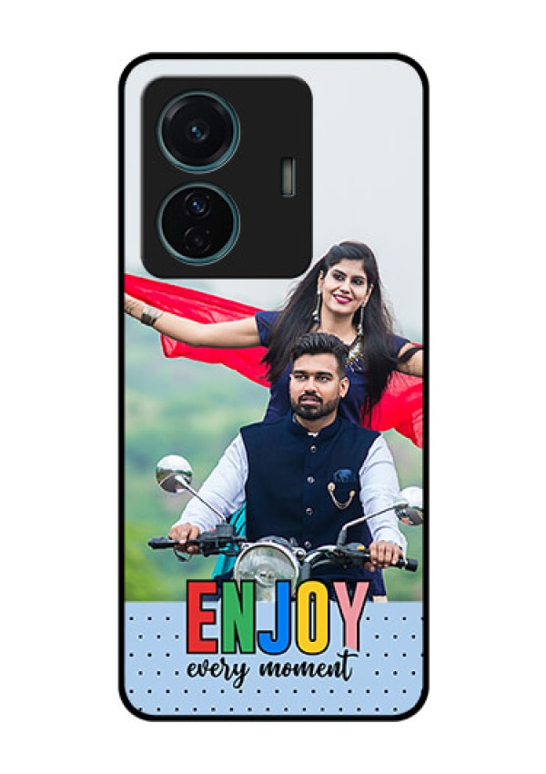 Vivo T1 Pro 5G Photo Printing on Glass Case - Enjoy Every Moment Design