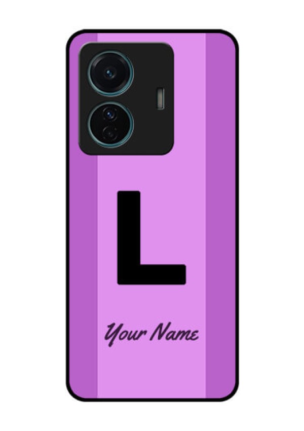 Vivo T1 Pro 5G Custom Glass Phone Case - Tricolor custom text Design