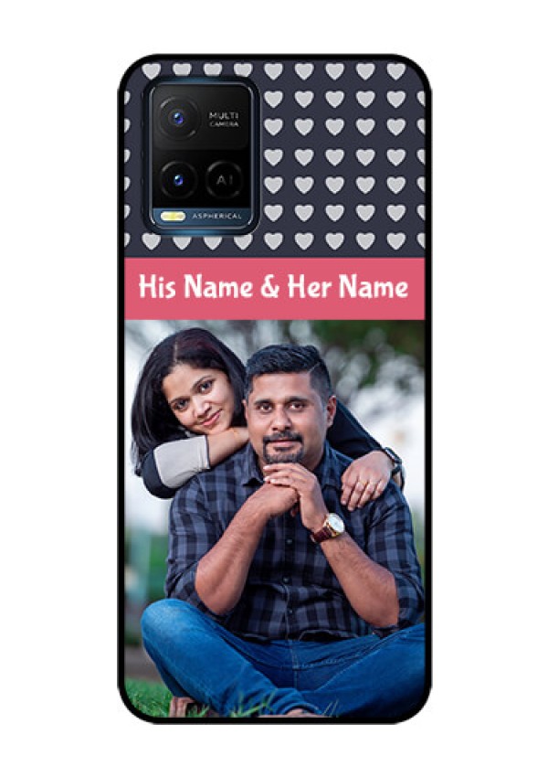 Vivo T1X Custom Glass Mobile Case - Love Symbols Design