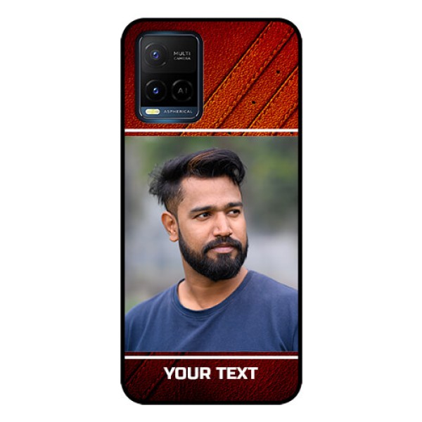 Vivo T1X Personalized Glass Phone Case - Leather Phone Case Design