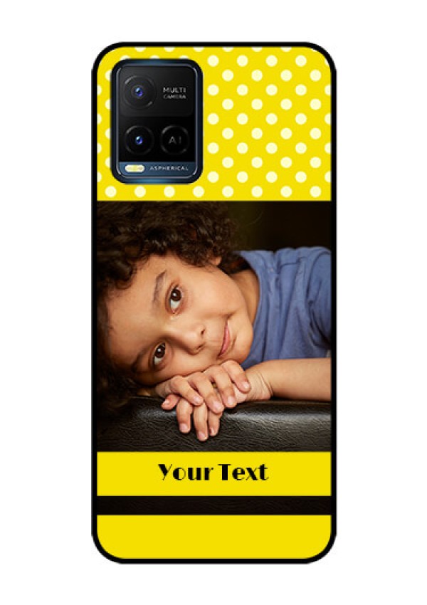 Vivo T1X Custom Glass Phone Case - Bright Yellow Case Design