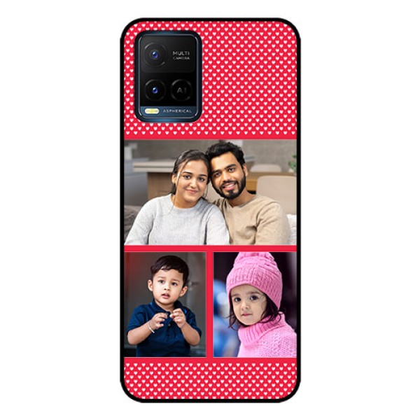Vivo T1X Personalized Glass Phone Case - Bulk Pic Upload Design