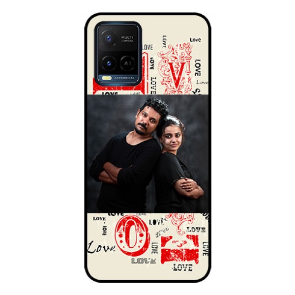 Vivo T1X Photo Printing on Glass Case - Trendy Love Design Case Vivo T1X Photo Printing on Glass Case - Trendy Love Design Case