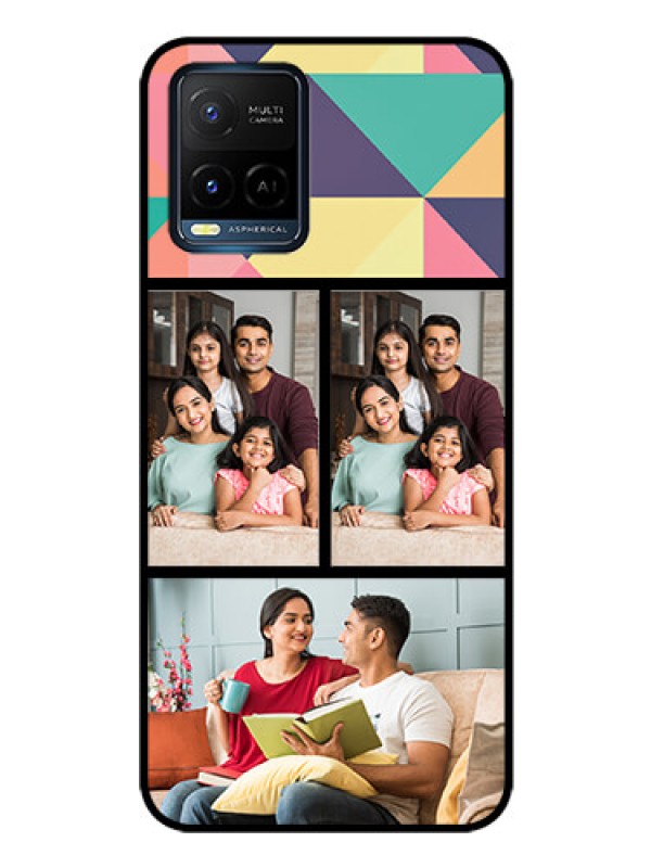 Custom Vivo T1X Custom Glass Phone Case - Bulk Pic Upload Design