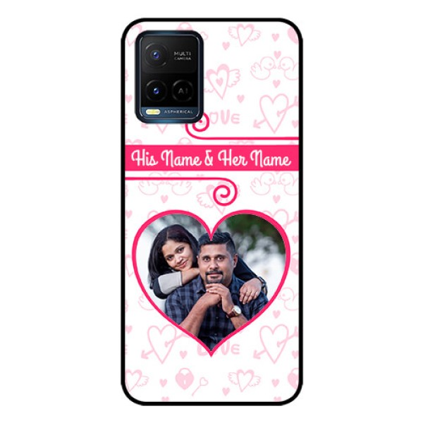 Vivo T1X Personalized Glass Phone Case - Heart Shape Love Design Vivo T1X Personalized Glass Phone Case - Heart Shape Love Design