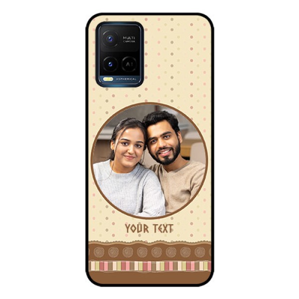 Vivo T1X Custom Glass Mobile Case - Brown Dotted Mobile Case Design Vivo T1X Custom Glass Mobile Case - Brown Dotted Mobile Case Design
